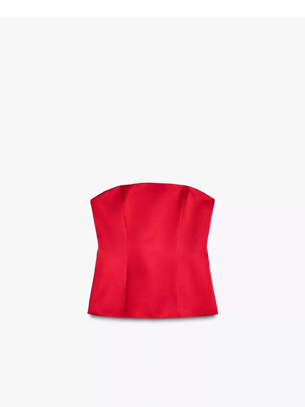 Strapless Red Satin Top - Picture 6 of 6